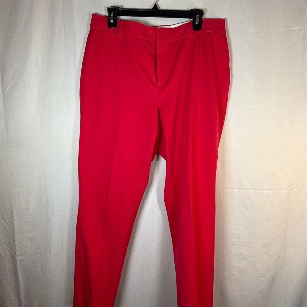 Crown & ivy Curvy Dress Pants Womens 14W Pink Straight Leg Slacks 36x30